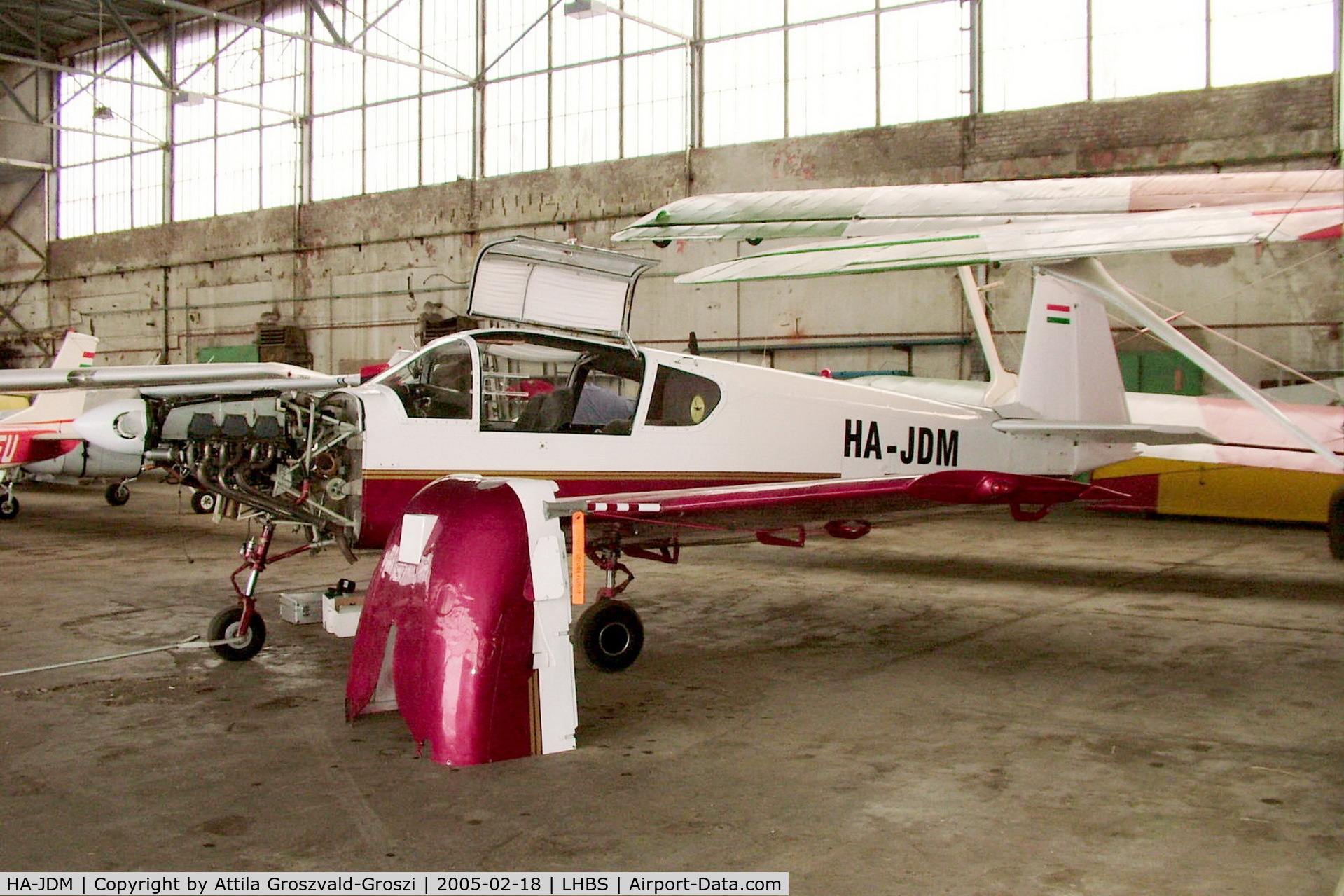 HA-JDM, 1978 IAR IAR-823 C/N 42, Budaörs Airport, Hungary - hangar.