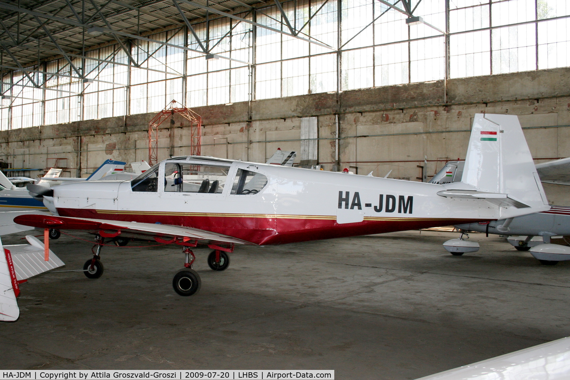 HA-JDM, 1978 IAR IAR-823 C/N 42, Budaörs Airport, Hungary - hangar.