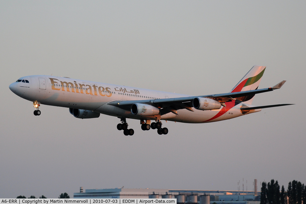 A6-ERR, 1997 Airbus A340-313 C/N 202, Emirates Airlines