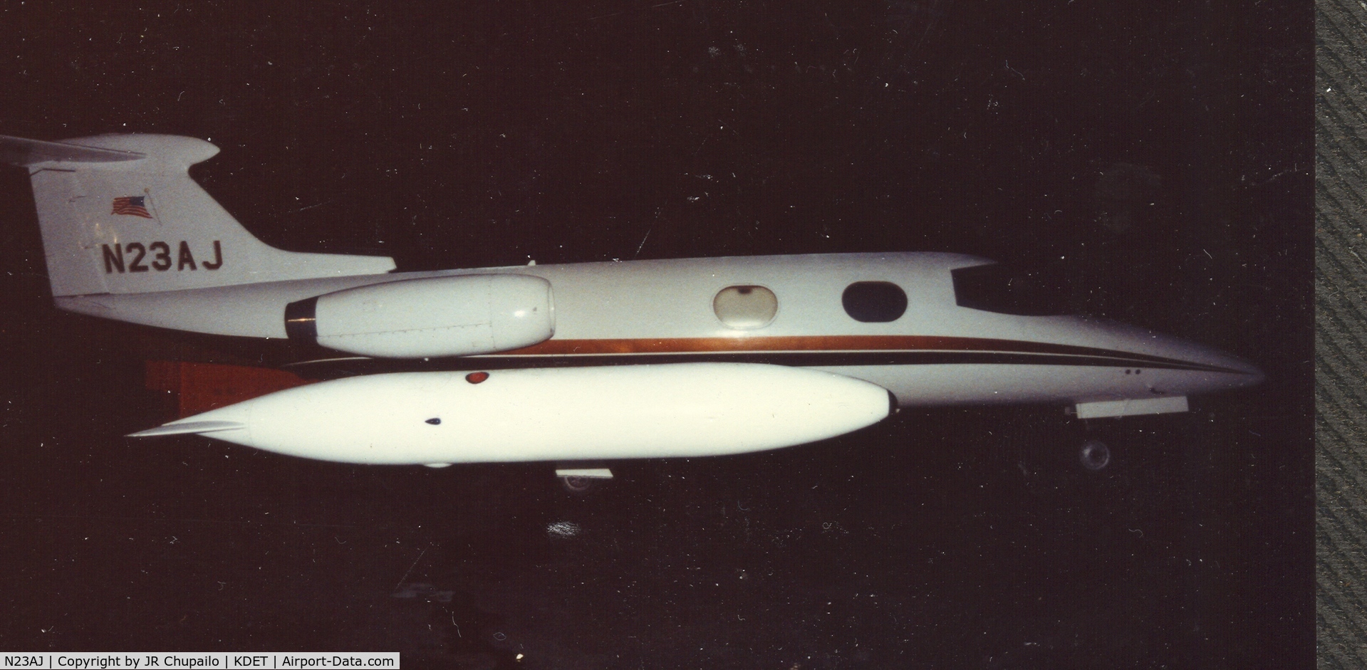 N23AJ, Learjet 23 C/N 23-053, N23AJ at Detroit City Airport, 1984.