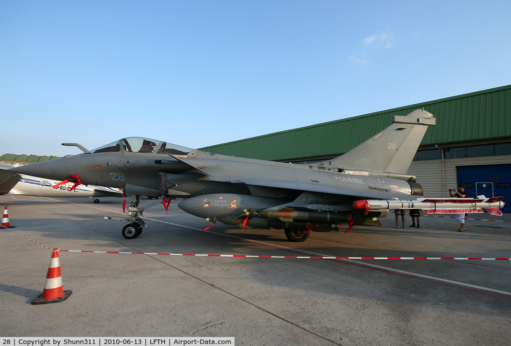 28, Dassault Rafale M C/N 28, Used as static display during LFTH Open Day 2010...
