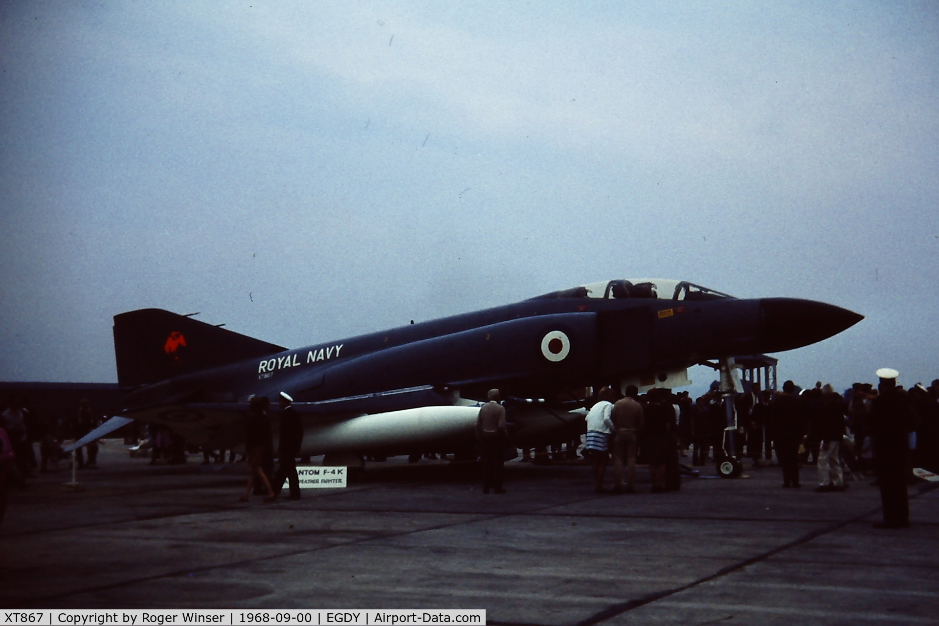 XT867, McDonnell Douglas Phantom FG1 C/N 2546/0013, Royal Navy Phantom of the NASU at a RNAS Yeovilton Naval Air Day September 1968