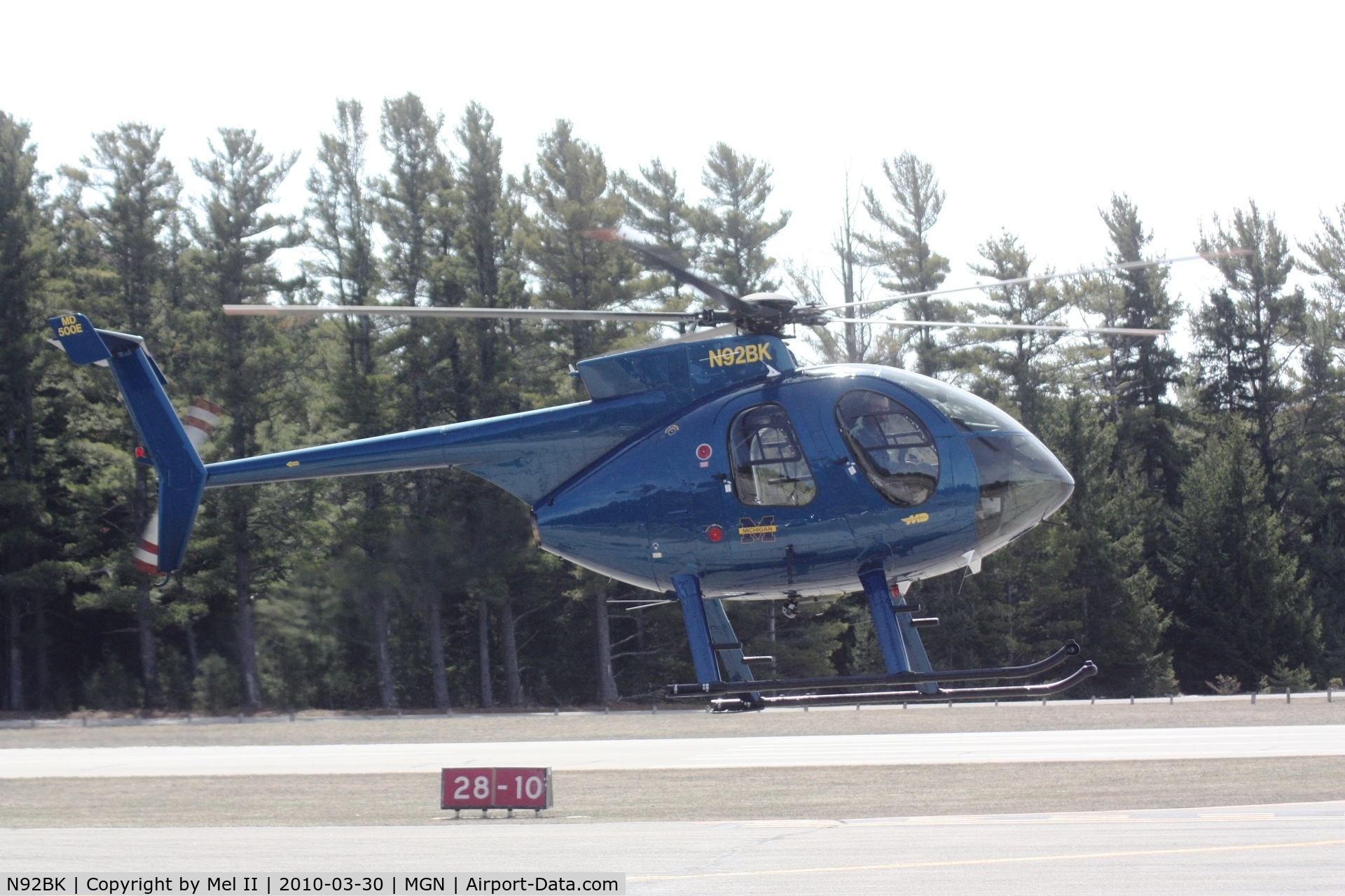 N92BK, 2007 MD Helicopters 369E C/N 0572E, Landing RWY 28