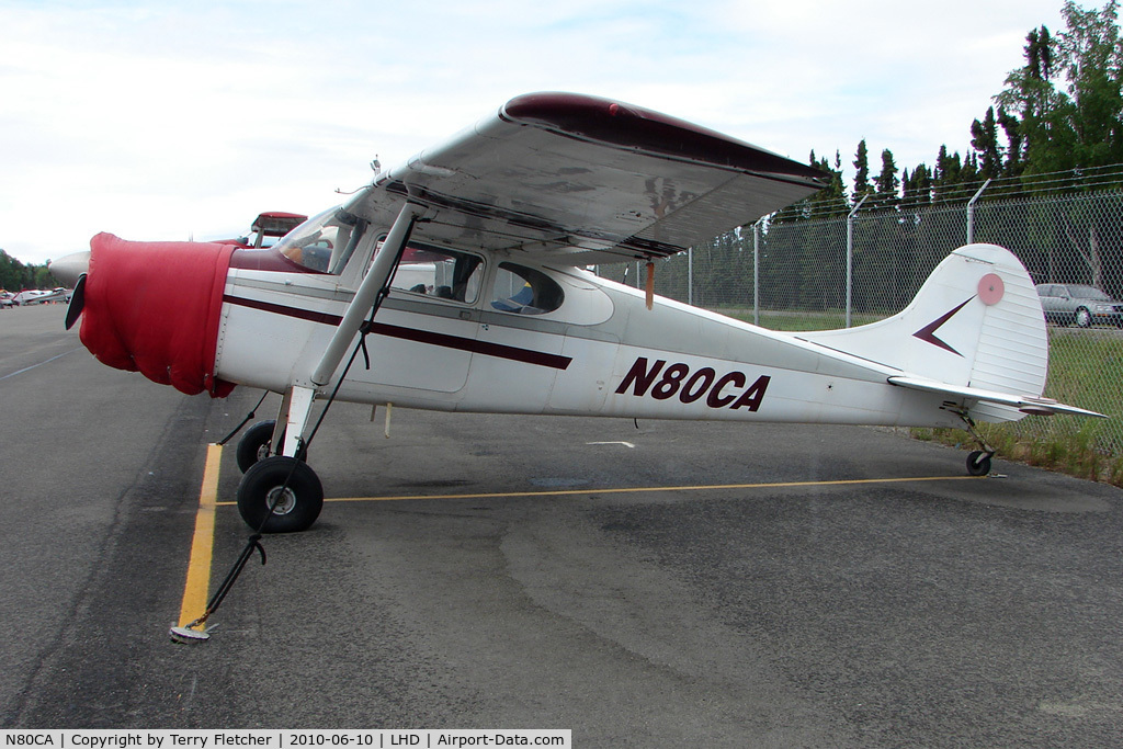 N80CA, 1952 Cessna 170B C/N 20301, 1952 Cessna 170B, c/n: 20301 at Lake Hood