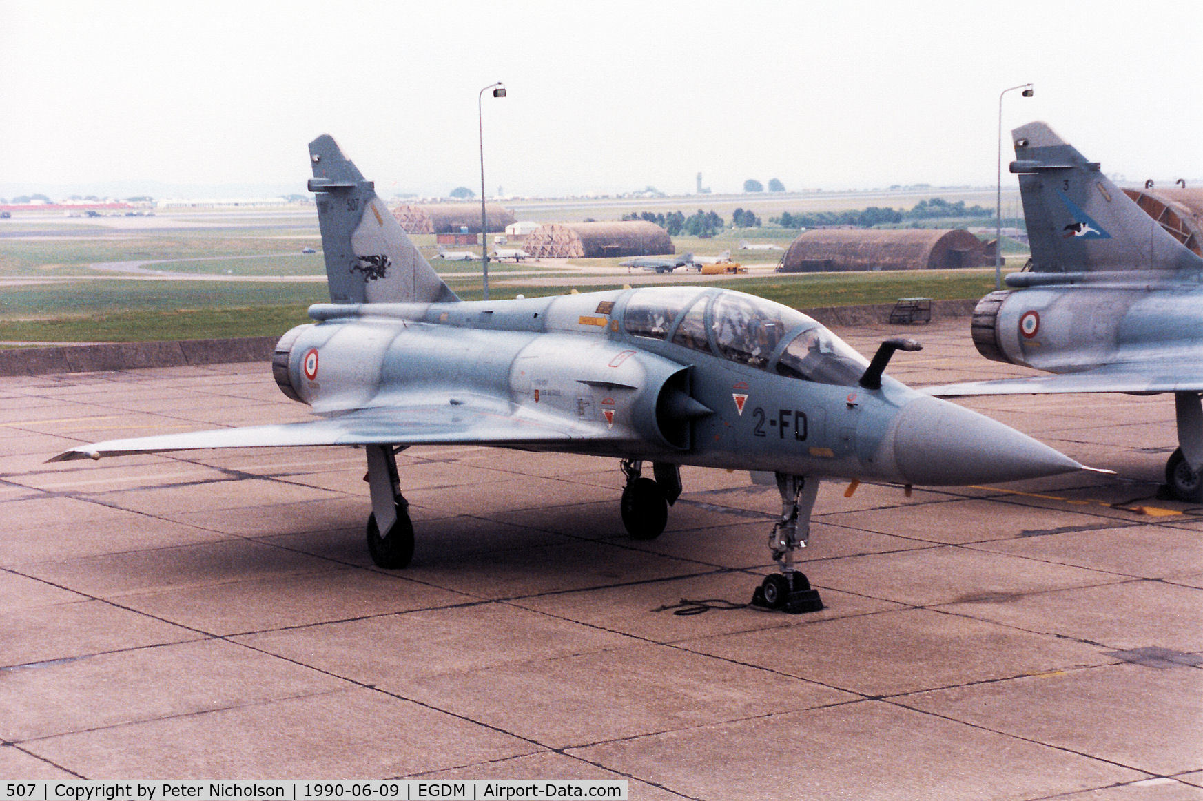507, Dassault Mirage 2000B C/N 31, Mirage 2000B of French Air Force EC.2 on the flight-line at the 1990 Boscombe Down Battle of Britain 50th Anniversary Airshow.