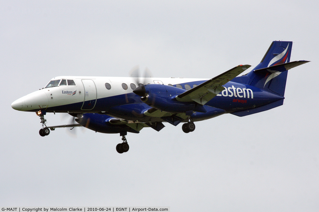 G-MAJT, 1994 British Aerospace Jetstream 41 C/N 41040, British Aerospace Jetstream 41 on finals to 25 at Newcastle Airport in June 2010