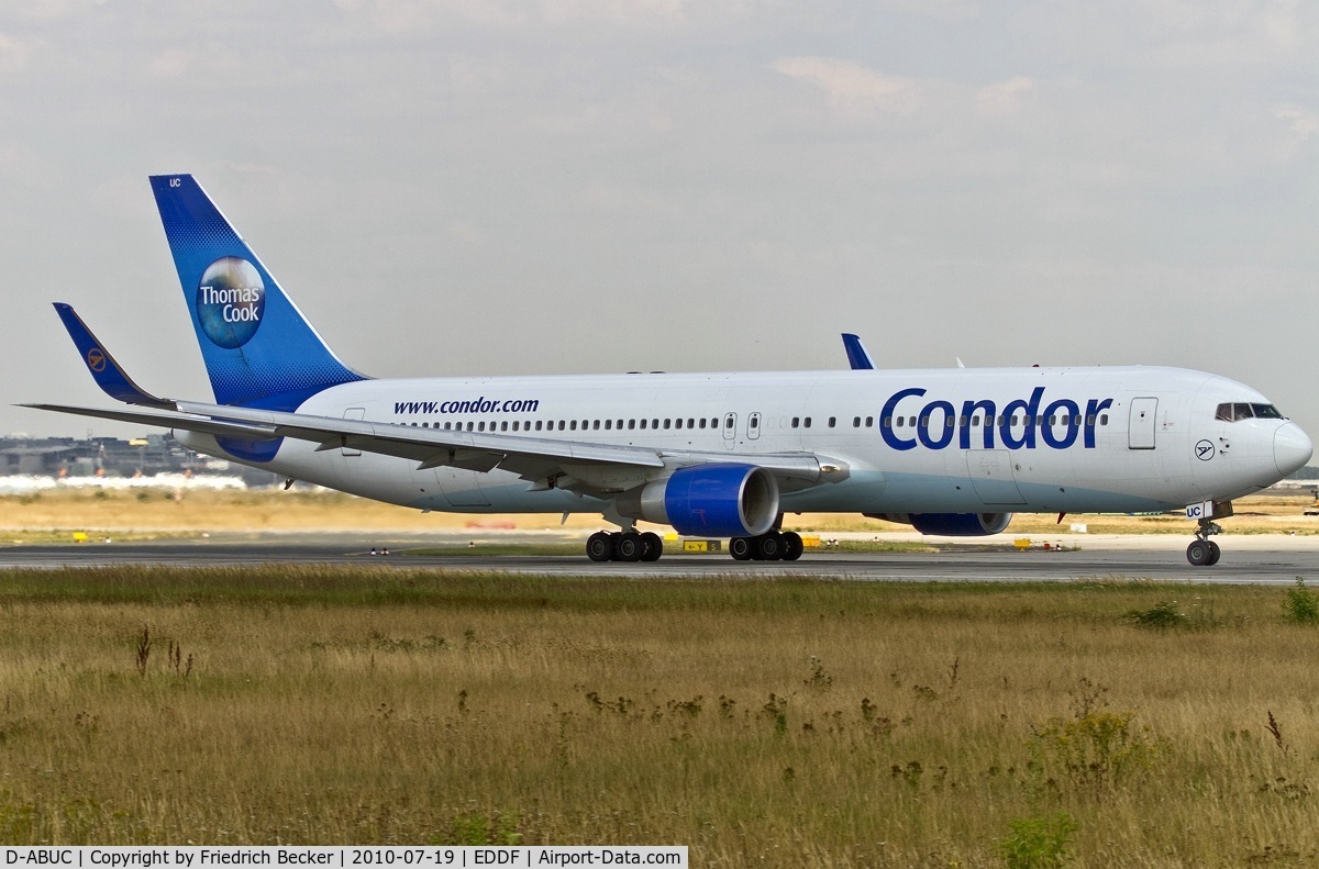 D-ABUC, 1992 Boeing 767-330/ER C/N 26992, departing via RW18W