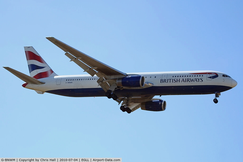 G-BNWM, 1991 Boeing 767-336 C/N 25204, British Airways