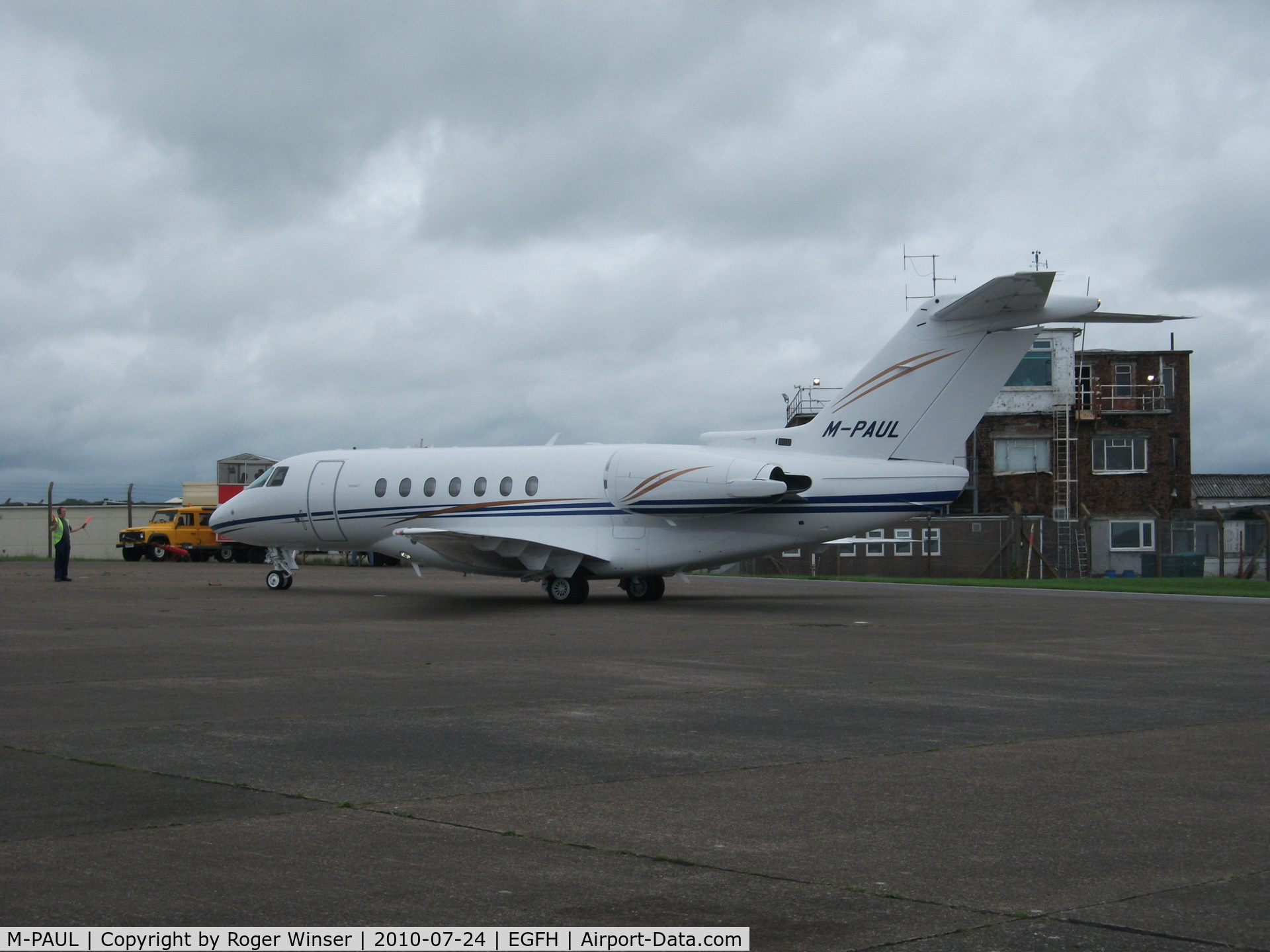 M-PAUL, 2009 Hawker Beechcraft 4000 C/N RC-34, Smart Hawker 4000 Horizon bizjet arriving at Swansea Airport. Re-registered G-PROO on 17 November 2010. 