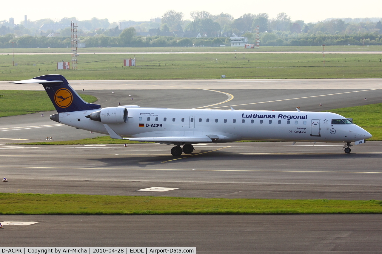 D-ACPR, 2003 Canadair CRJ-701ER (CL-600-2C10) Regional Jet C/N 10098, Lufthansa CityLine, Canadair CL-600-2C10 Regional Jet CRJ-700, CN: 10098, Aircraft Name: Weinheim an der Bergstrasse