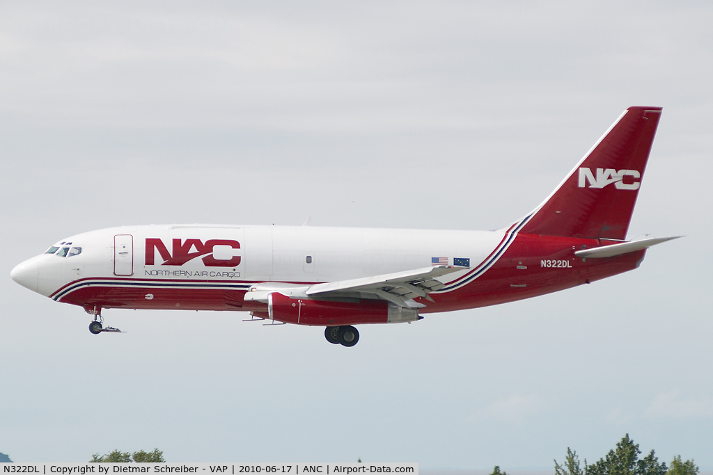 N322DL, 1984 Boeing 737-232 C/N 23094, Northern Air Cargo Boeing 737-200