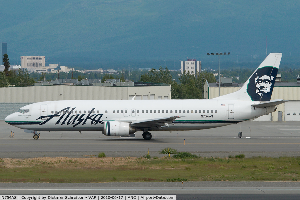 N754AS, 1992 Boeing 737-4Q8 C/N 25095, Alaska Airlines Boeing 737-400
