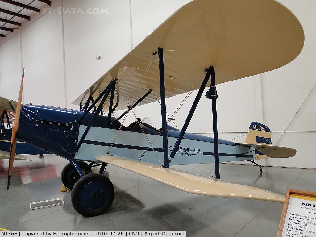 N136E, 1928 Command-aire 3C-3 C/N 532, Displayed at Yank's Air Museum, Chino, Ca