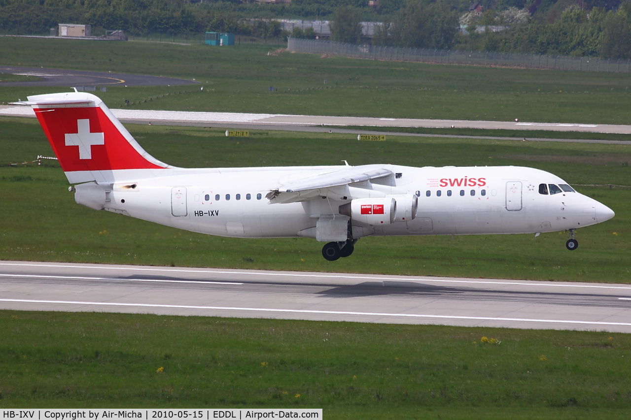 HB-IXV, 1995 British Aerospace Avro 146-RJ100 C/N E3274, Swiss, British Aerospace Avro RJ100, CN: E3274