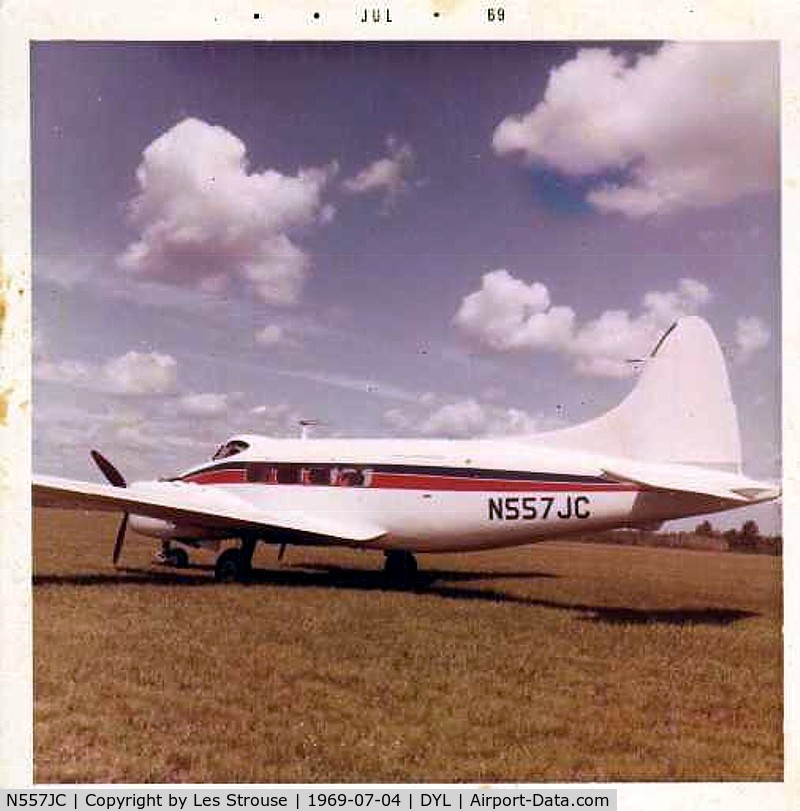 N557JC, 1952 De Havilland DH-104 Dove 5A C/N 04380, During better days.  Last flown by me on 21 Aug 1970