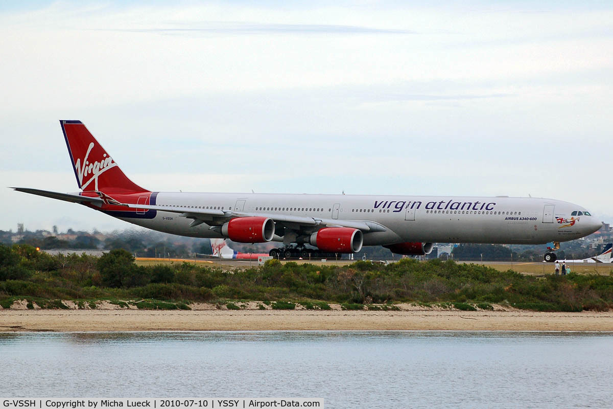 G-VSSH, 2004 Airbus A340-642 C/N 615, At Sydney