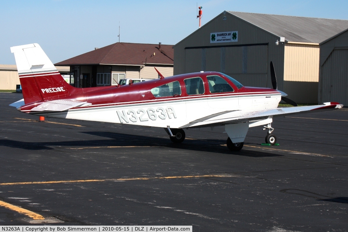 N3263A, 1981 Beech F33A Bonanza C/N CE-960, On the ramp at Delaware, Ohio during the EAA fly-in breakfast.