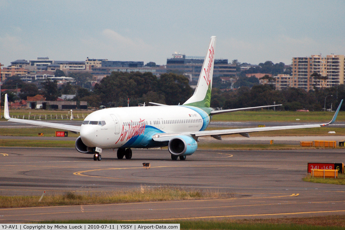 YJ-AV1, 2007 Boeing 737-8Q8 C/N 30734, At Sydney