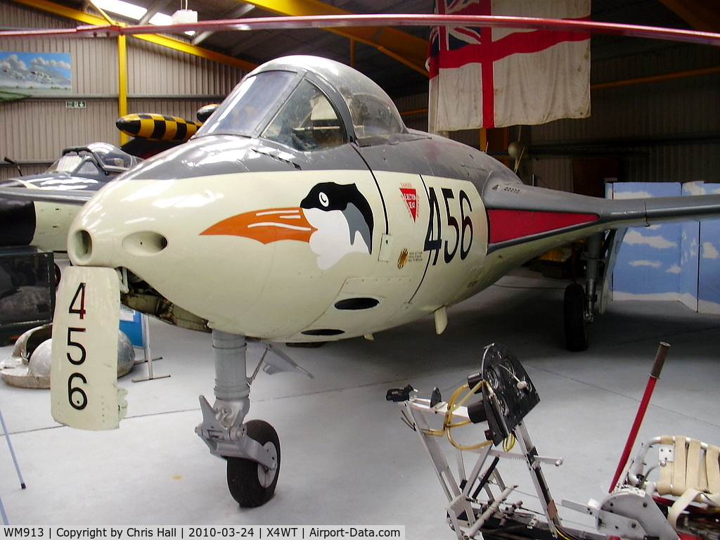 WM913, Hawker Sea Hawk FB.3 C/N 5965, at the Newark Air Museum