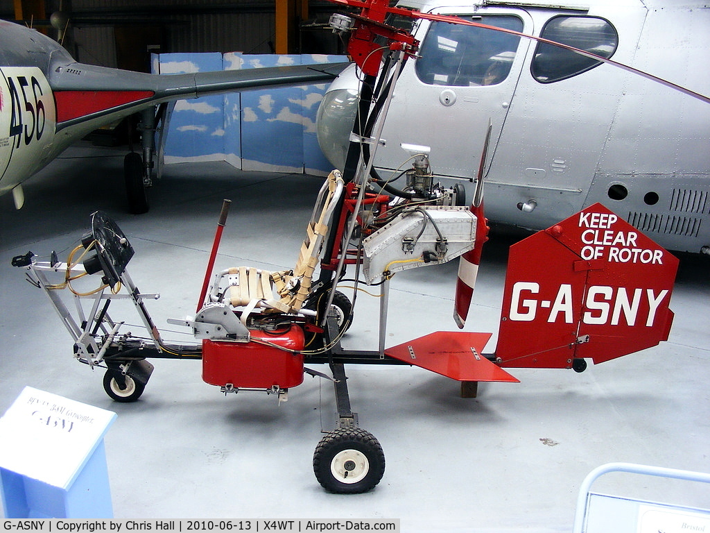 G-ASNY, Bensen B-8 Gyrocopter C/N RCA203, at the Newark Air Museum