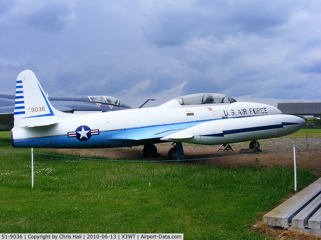51-9036, 1951 Lockheed T-33A Shooting Star C/N 580-6820, at the Newark Air Museum