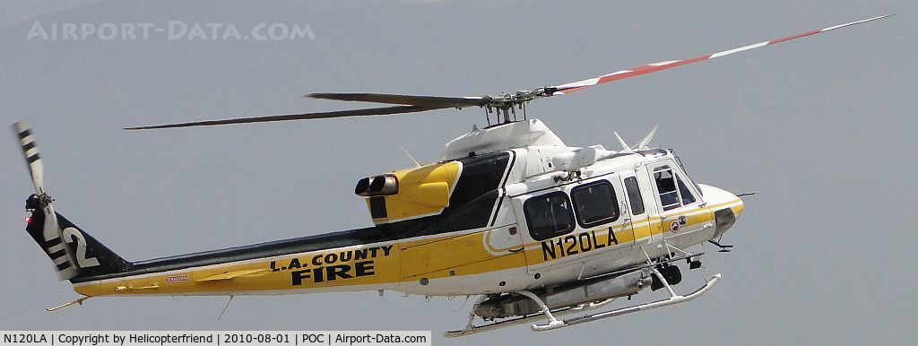 N120LA, 2007 Bell 412EP C/N 36455, Flaring out to stop forward motion and preparing to turn south to go to pad