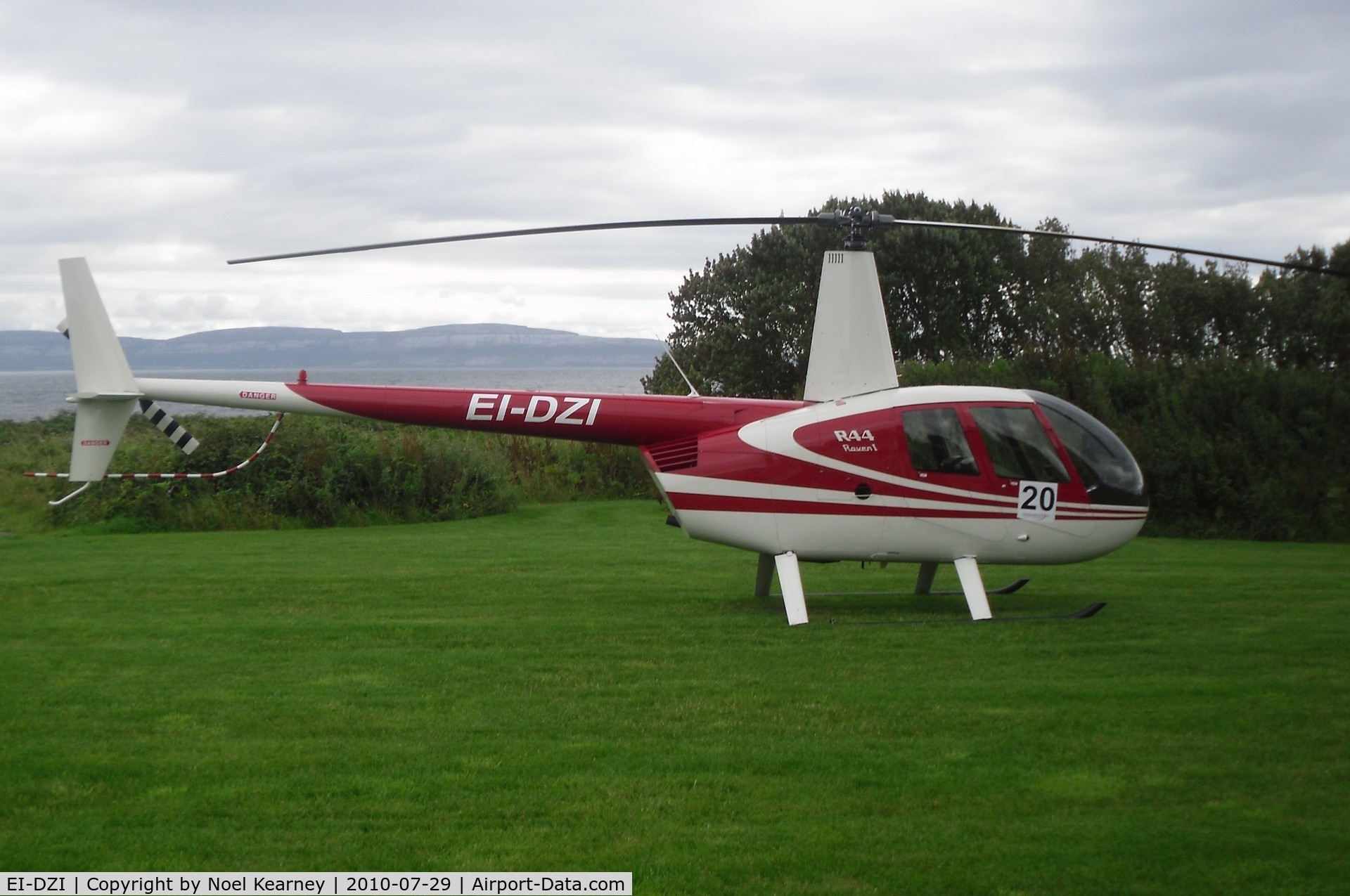 EI-DZI, 2005 Robinson R44 Raven C/N 1522, Parked in the grounds of a Galway Hotel