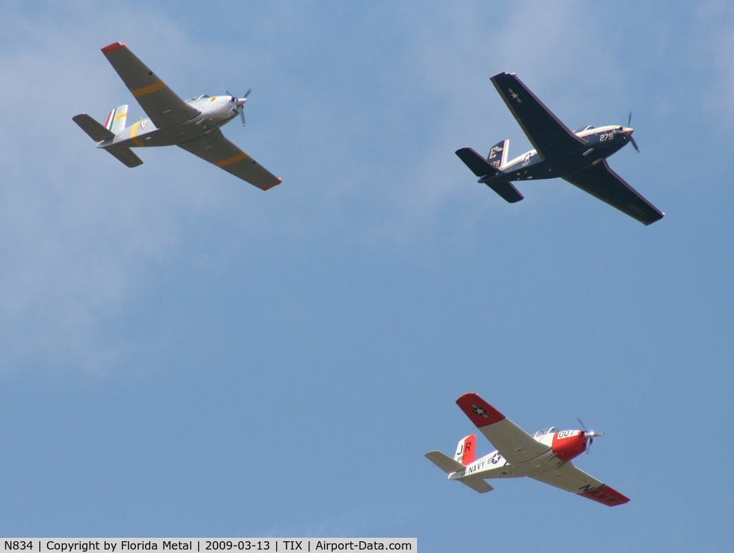 N834, 1952 Beech (CCF) T-34A Mentor (A45) C/N G-62, T-34 formation