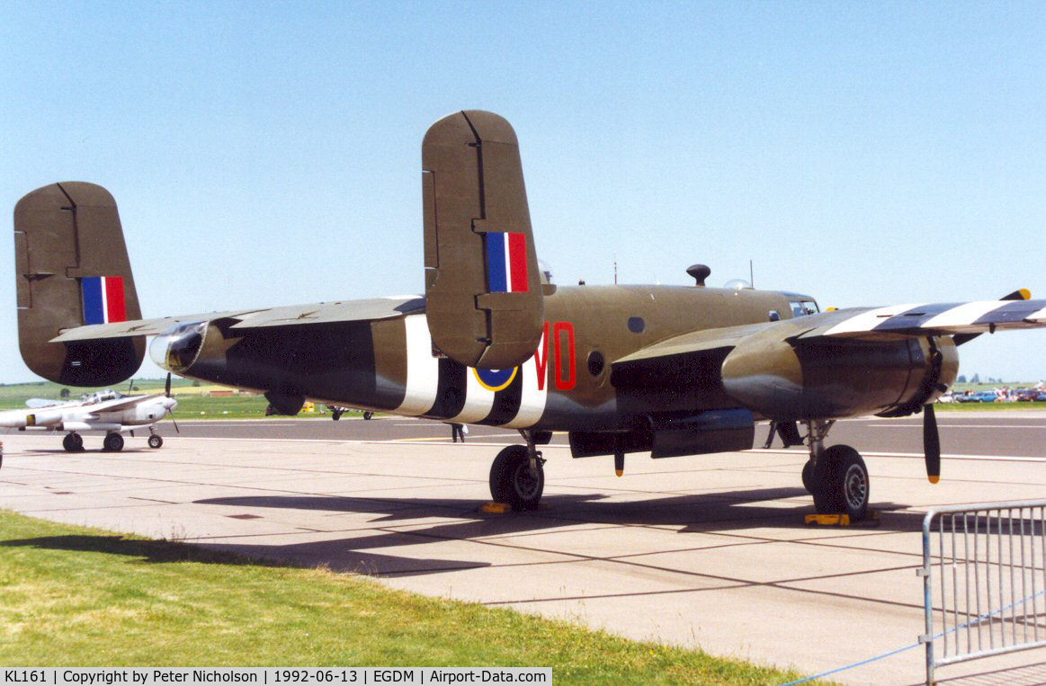 KL161, 1943 North American B-25D Mitchell C/N 100-23644, B-25D Mitchell N88972 as KL 161 on display at the  1992 Air Tournament International at Boscombe Down.