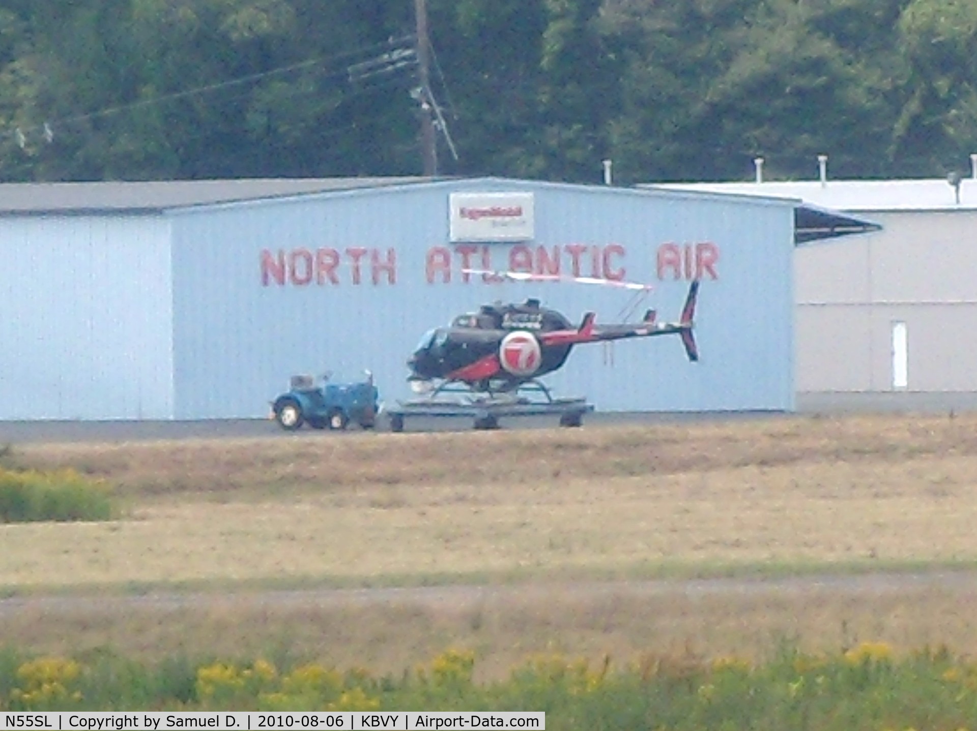 N55SL, 2007 Bell 206L-4 LongRanger LongRanger C/N 52347, Just alanded at KBVY.