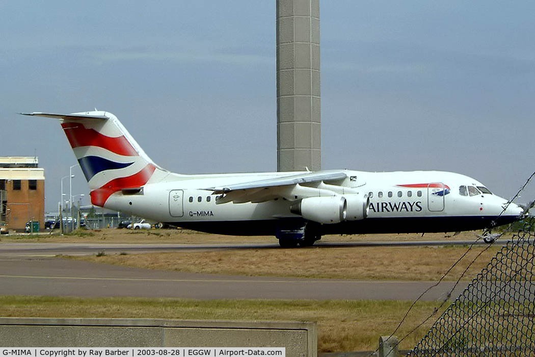 G-MIMA, 1987 British Aerospace BAe.146-200 C/N E2079, BAe 146-200 [E2079] British Airways Luton~UK 28/08/2003