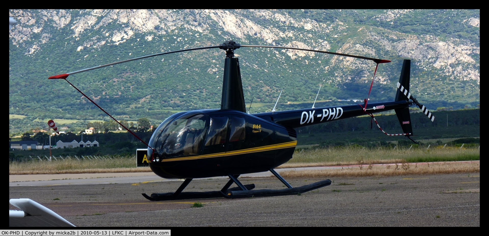 OK-PHD, Robinson R44 Clipper II C/N 10829, Parked.