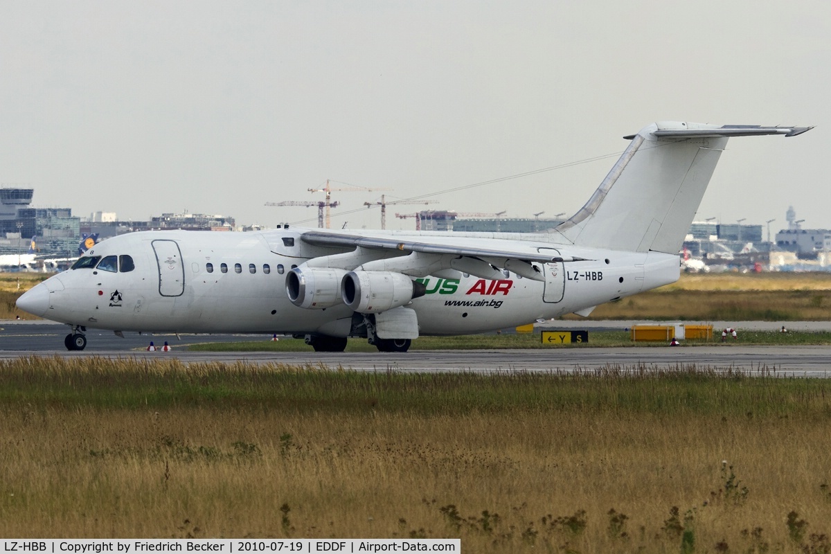 LZ-HBB, 1987 British Aerospace BAe.146-200A C/N E2073, line up for departure