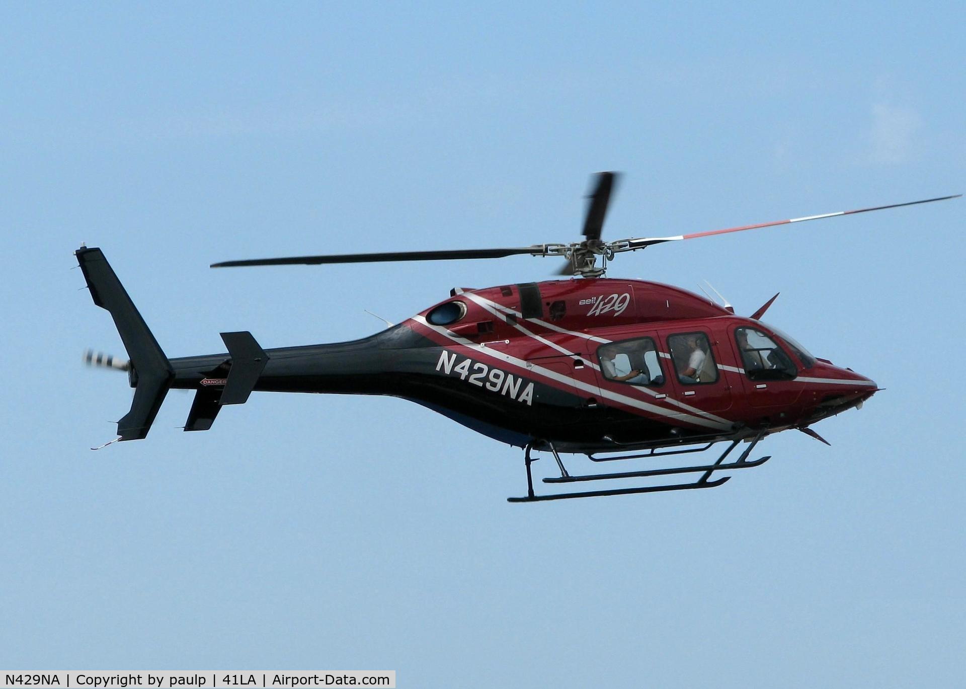 N429NA, Bell 429 GlobalRanger C/N 57009, Landing at Metro Aviation / Downtown Shreveport.