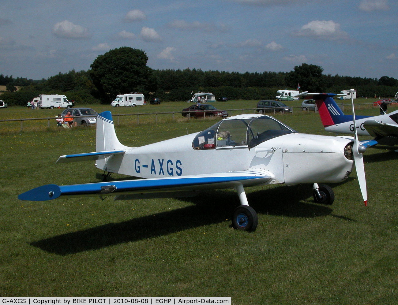 G-AXGS, 1969 Druine D-62B Condor C/N RAE/638, POPHAM AUSTER FLY-IN 2010-08-08.
