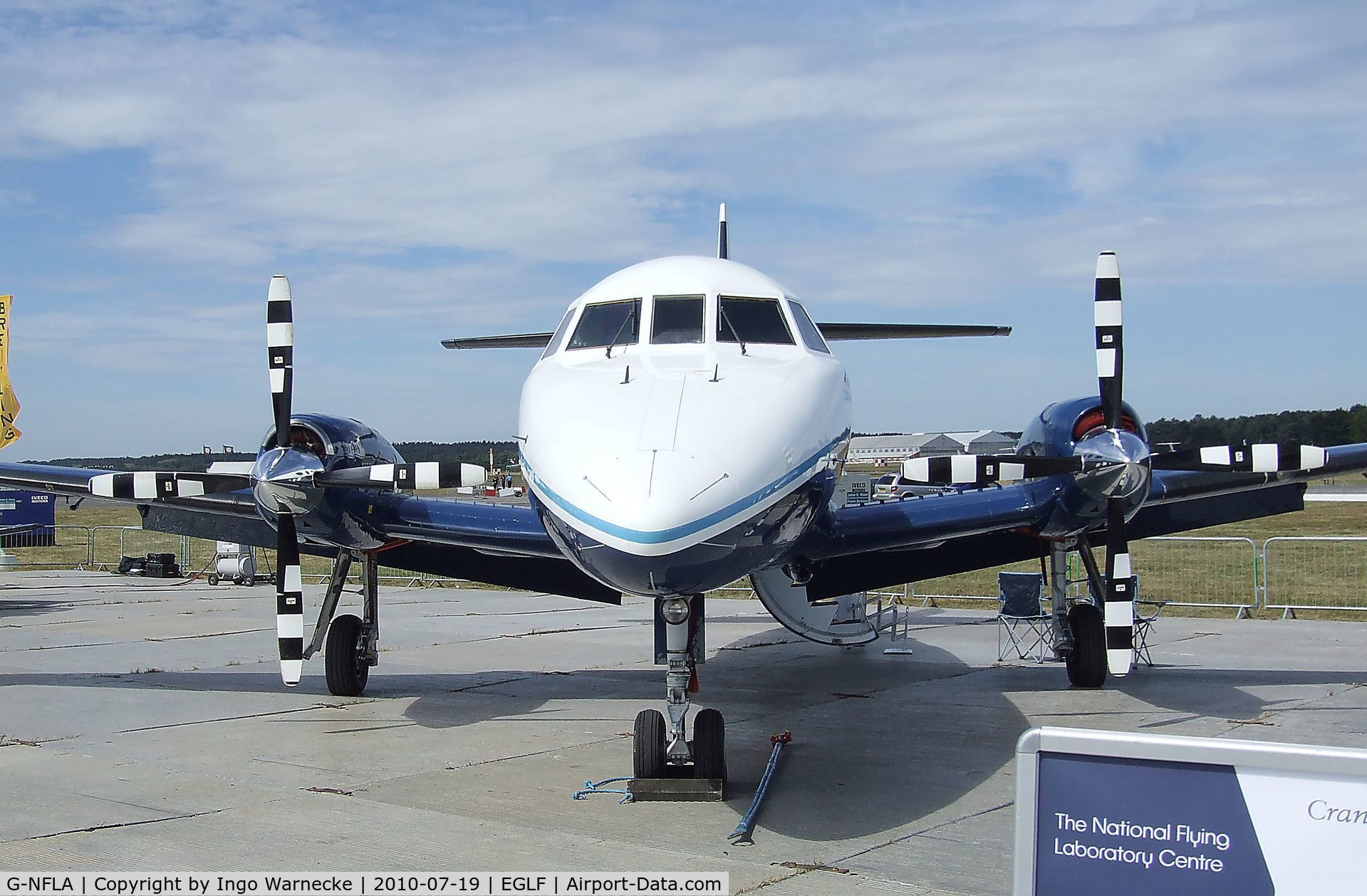 G-NFLA, 1984 British Aerospace BAe-3102 Jetstream 31 C/N 637, BAe Jetstream 3102 of Cranfield University / National Flying Laboratory Centre at Farnborough International 2010