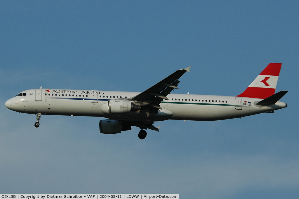 OE-LBB, 1995 Airbus A321-111 C/N 570, Austrian Airlines Airbus 321