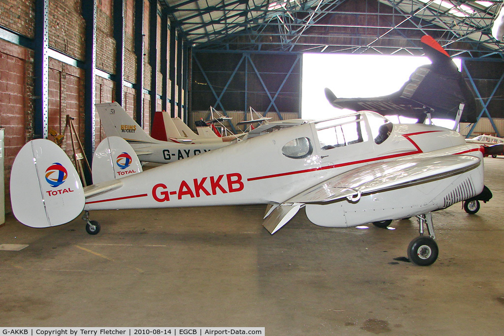 G-AKKB, 1947 Miles M-65 Gemini 1A C/N 6537, 1947 Miles Aircraft Ltd MILES M65 GEMINI 1A, c/n: 6537 hangared at Manchester Barton