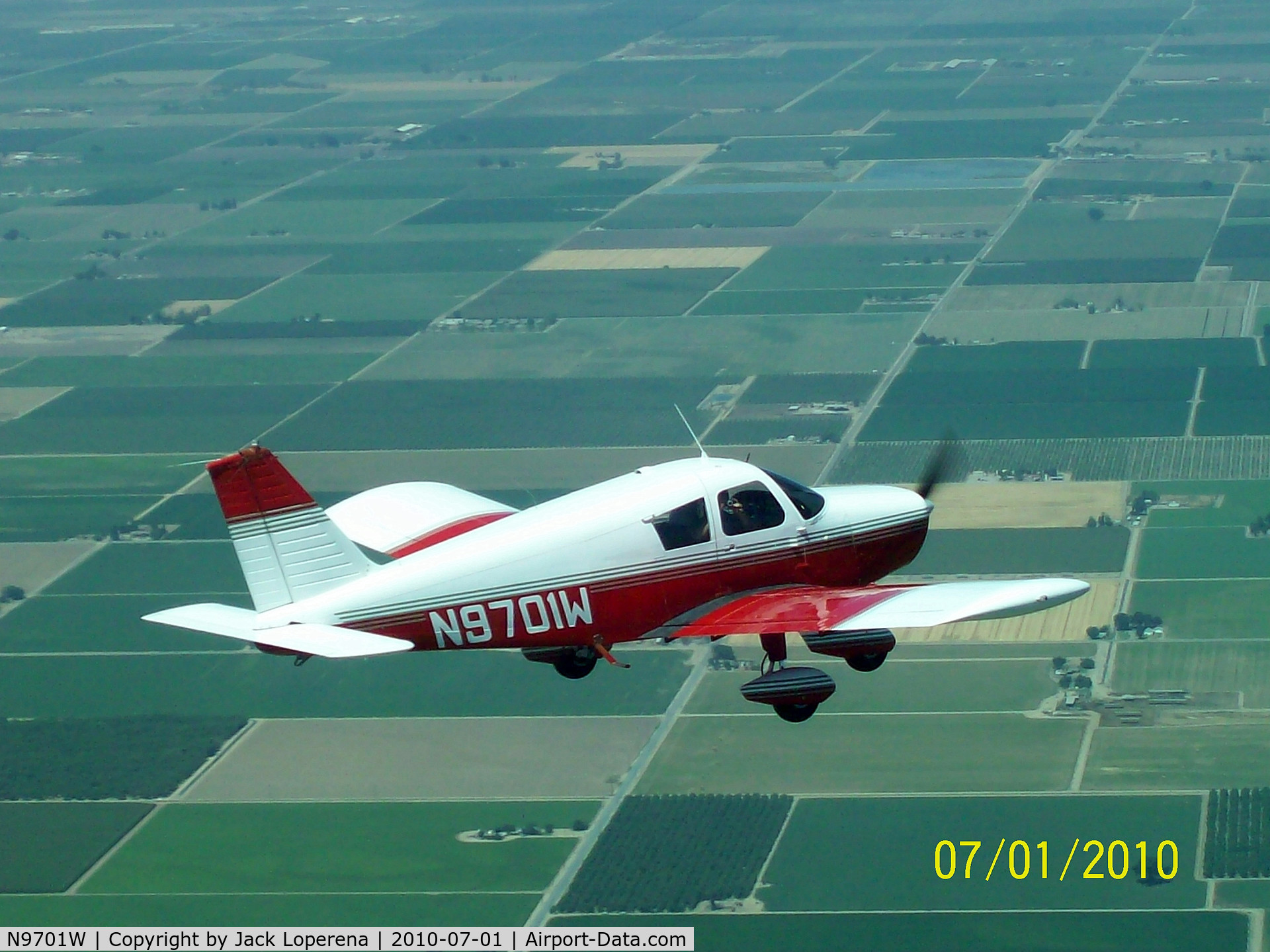N9701W, 1967 Piper PA-28-140 C/N 28-23175, Aerial Photo from July