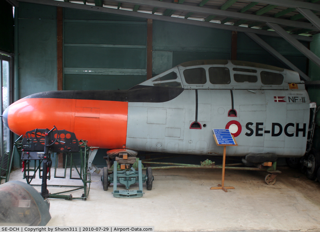 SE-DCH, Gloster Meteor TT.20 C/N AW5549, Preserved cockpit section of an ex. Denmark Air Force Gloster Meteor NF-14 at Savigny-les-Beaune Museum...