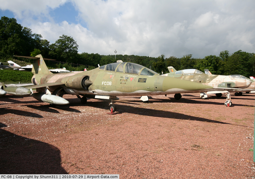 FC-08, Lockheed TF-104G Starfighter C/N 583G-5105, Preserved Belgium Air Force Starfighter inside Savigny-les-Beaune Museum...