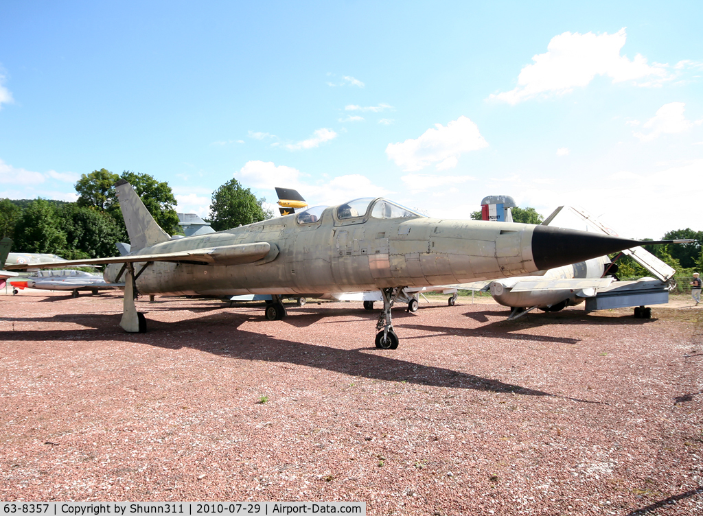 63-8357, Republic F-105F Thunderchief C/N F134, US Air Force F-105F preserved inside Savigny-les-Beaune Museum...