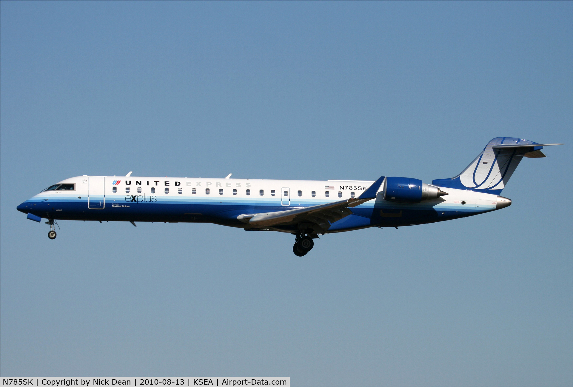 N785SK, 2009 Bombardier CRJ-700 (CL-600-2C10) Regional Jet C/N 10285, KSEA