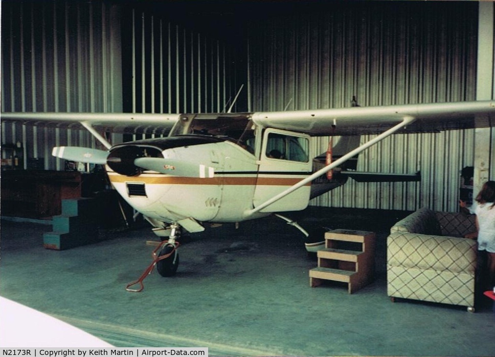 N2173R, 1964 Cessna 182G Skylane C/N 18255373, In the hanger at Chino.