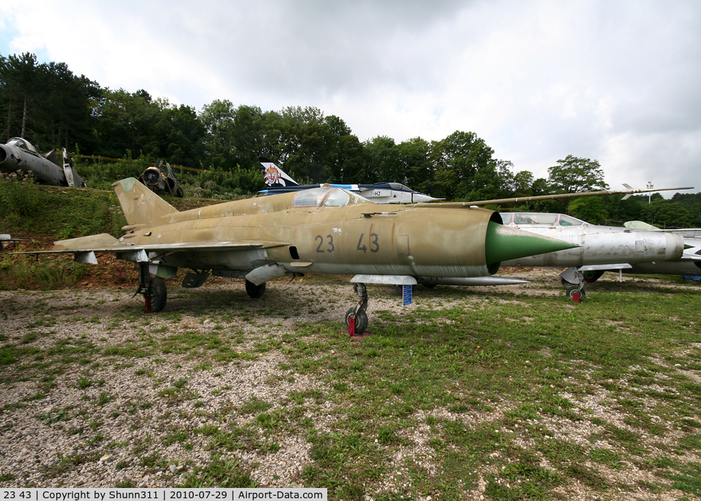 23 43, Mikoyan-Gurevich MiG-21MF C/N 96001091, S/n 96001091 - West Germany Air Force MiG-21MF75 preserved inside Savigny-les-Beaune Museum...