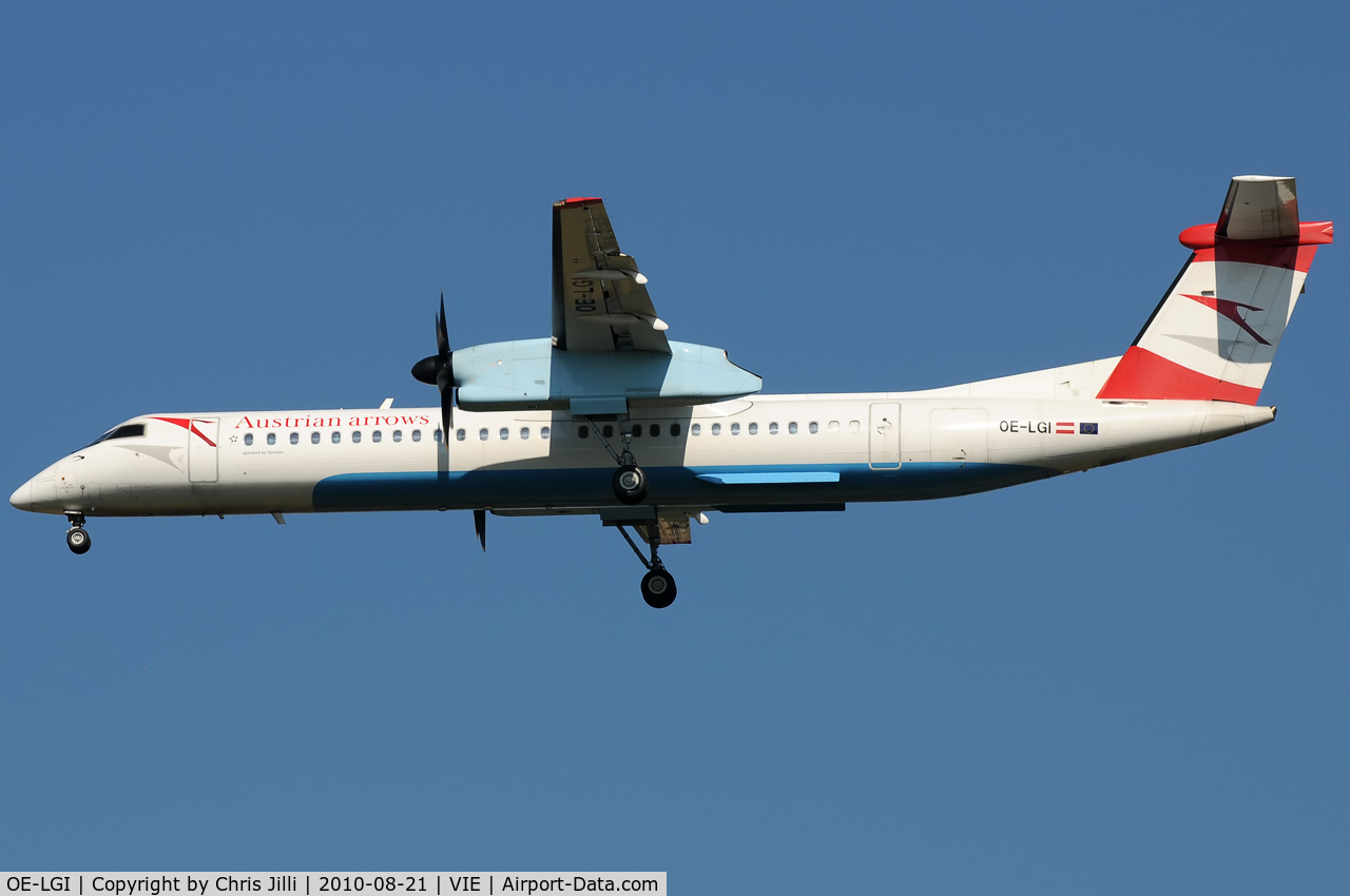 OE-LGI, 2004 De Havilland Canada DHC-8-402Q Dash 8 C/N 4100, AUA
