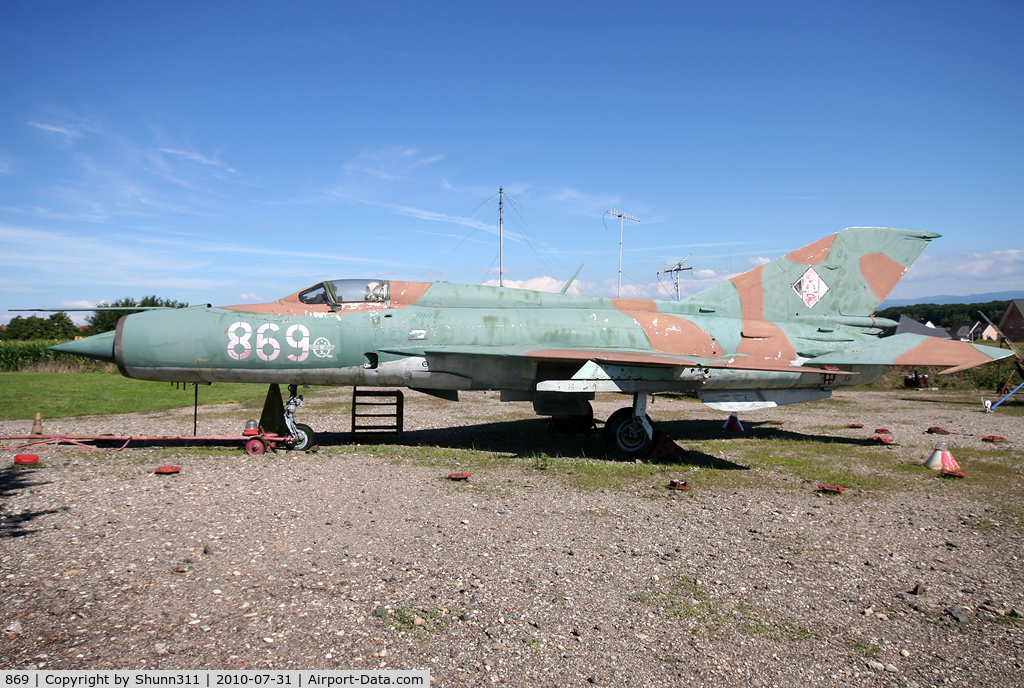 869, Mikoyan-Gurevich MiG-21SPS C/N 94A4503, S/n 94A4503 - West Germany Air Force MiG-21SPS preserved at the Hatten Museum...