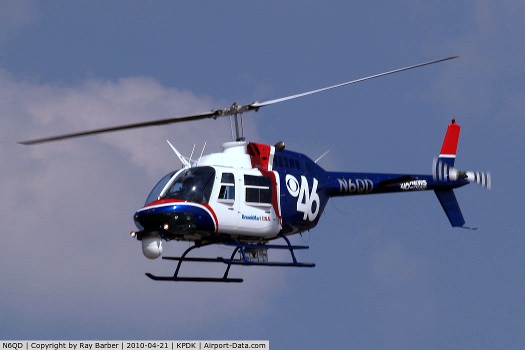 N6QD, 1992 Bell 206B C/N 4247, Bell 206B3 Jet Ranger III [4247] Atlanta-Dekalb Peachtree~N  21/04/2010.