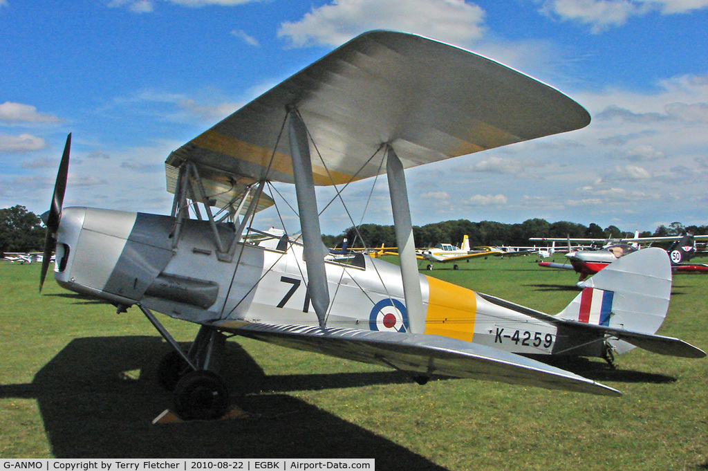 G-ANMO, 1935 De Havilland DH-82A Tiger Moth II C/N 3255, 1935 De Havilland DH82A TIGER MOTH, c/n: 3255 doing pleasure flights at 2010 Sywell Airshow - carries marks K4259