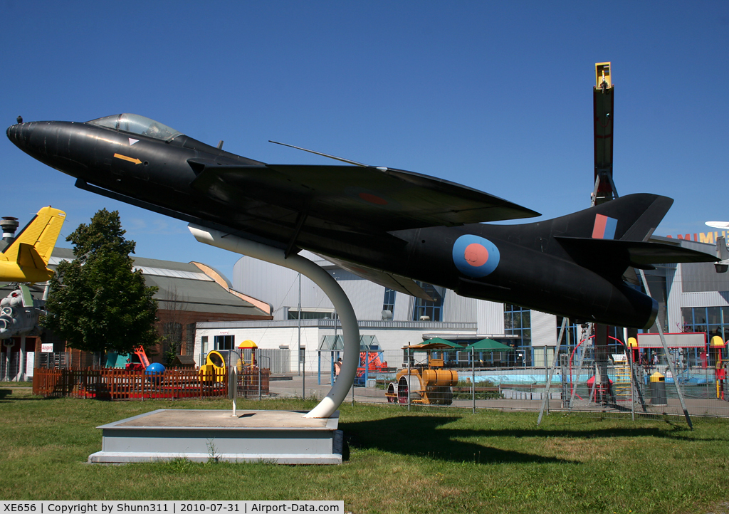 XE656, 1956 Hawker Hunter F.6 C/N 41H-680000, Preserved inside Technik Speyer Museum...